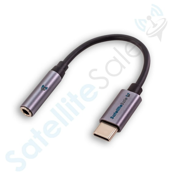 SatelliteSale Universal USB Type C to AUX 3.5mm Jack Audio Adapter Male to Female Converter