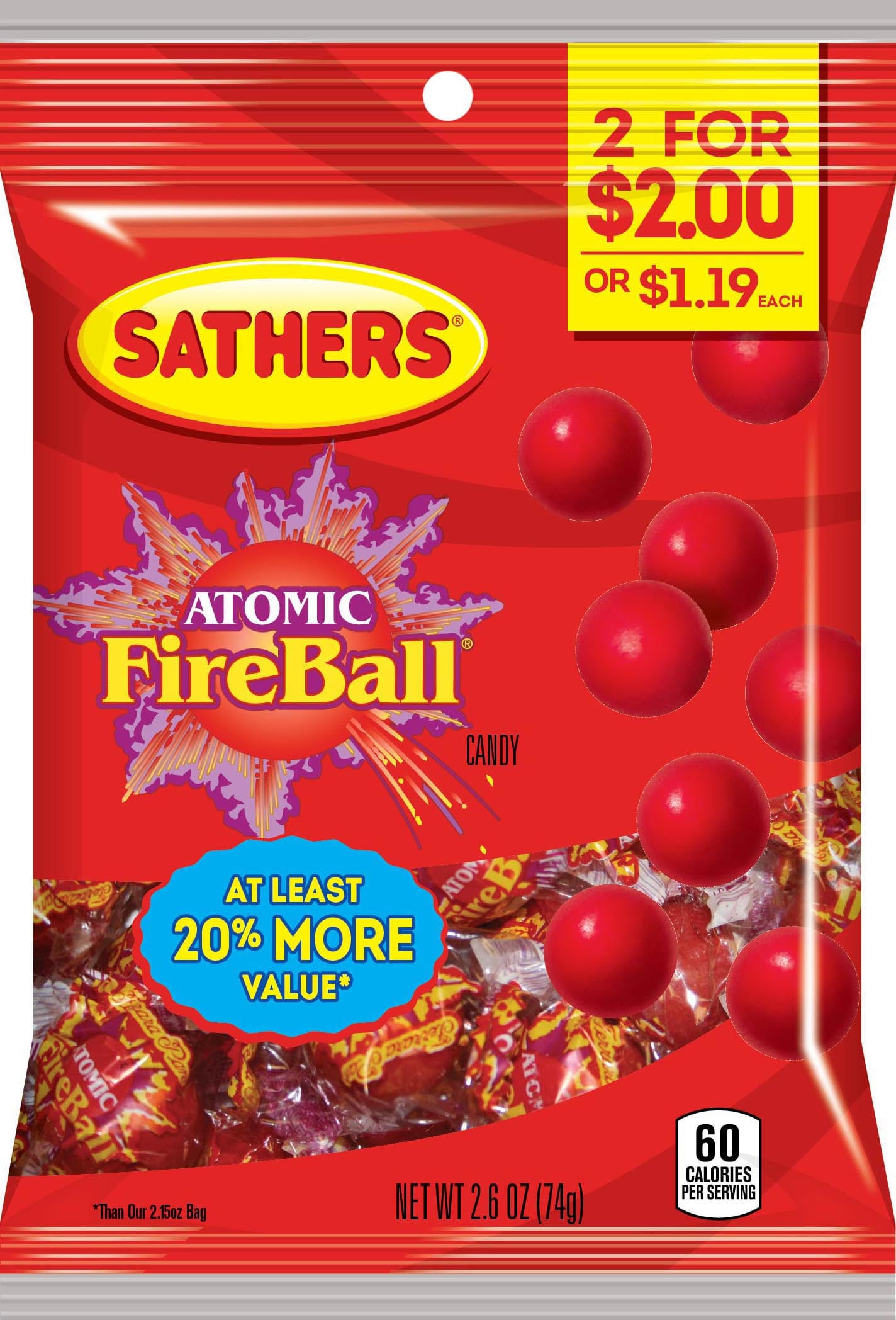 Sathers Atomic Fireball Hard Candy