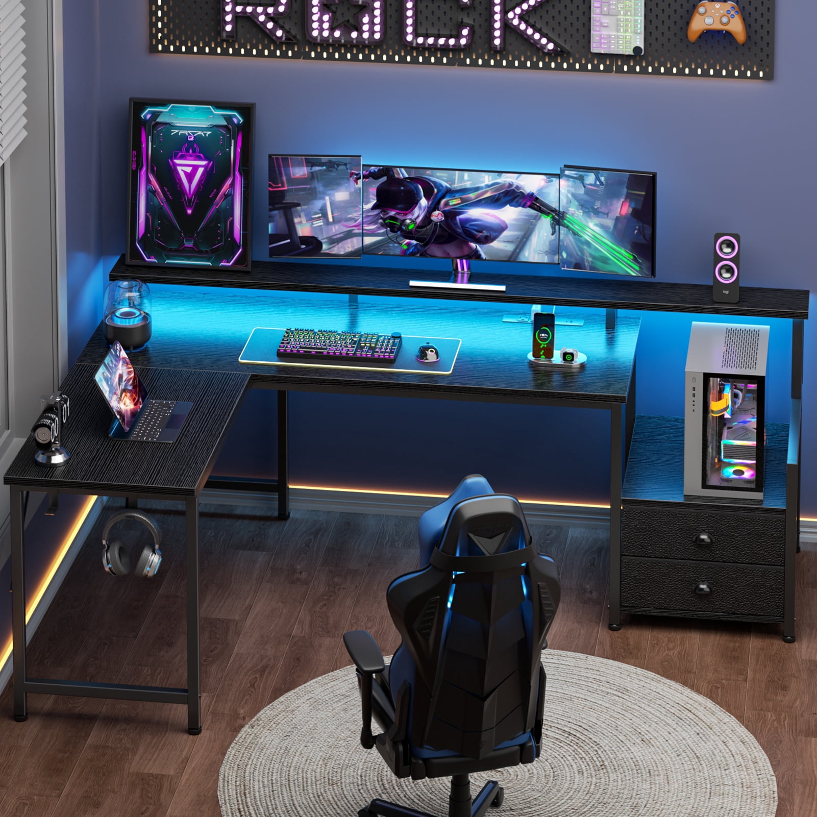 Game Room Computer Desk Satifur 66