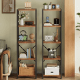 thumbnail image 1 of Satifur Bookshelf Bookcase Organizer with 5 Shelves for Living Room Bedroom Kitchen Garage 47.9"H,Rustic Brown, 1 of 9