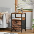 thumbnail image 1 of Satifur Nightstand with 2 Fabric Drawers & Shelf, Bedside End Table for Bedroom, Rustic Brown, 1 of 8