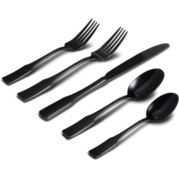 Satin 40-Piece Silverware Set,Service for 8,Stainless Steel Flatware Set,Matte Satin Polished Cutlery Set,Dishwasher Safe