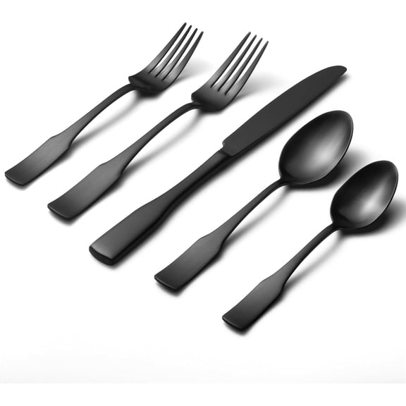 Satin 40-Piece Silverware Set,Service for 8,Stainless Steel Flatware Set,Matte Satin Polished Cutlery Set,Dishwasher Safe
