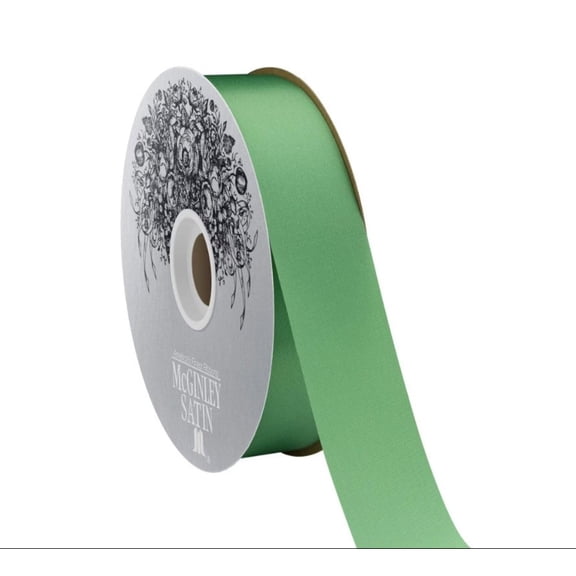 Satin Acetate Ribbon Non Wired: Emerald (100 Yards) 1 5/16 inches, Homecoming Mum Garter Ribbon
