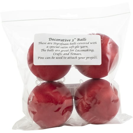 Satin Balls, 3", 4pk