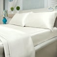 thumbnail image 1 of Satin Bed Sheet Set Ultra Soft 4-Piece (White, Full), 1 of 2