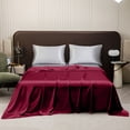 thumbnail image 1 of Satin Bed Sheet Silk Like Luxury, Easy Care Wrinkle Resistant Bedding for Home Hotel, Breathable Cooling Top Sheet 170x230cm, Machine Washable Fade Proof, Body Face Friendly Soft Mattress Cover, 1 of 3