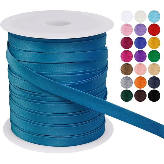 Satin Bias Binding Tape for Sewing 2/5 Inch x 50m Sewing Bias Tape ...