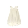 thumbnail image 1 of Satin Bib Neckline & Chiffon A-line Big Girls Flower Girl Dress Wedding, 1 of 2