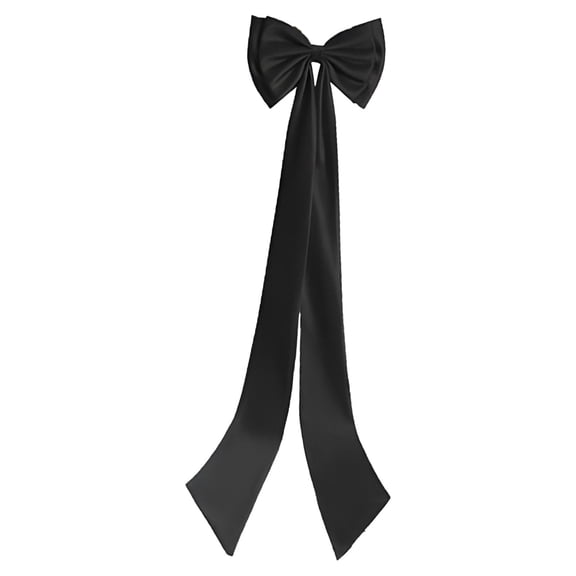 Satin Big Bow Removable Train Detachable Waist Sash Smooth Material for Bridal Wedding Lady Events