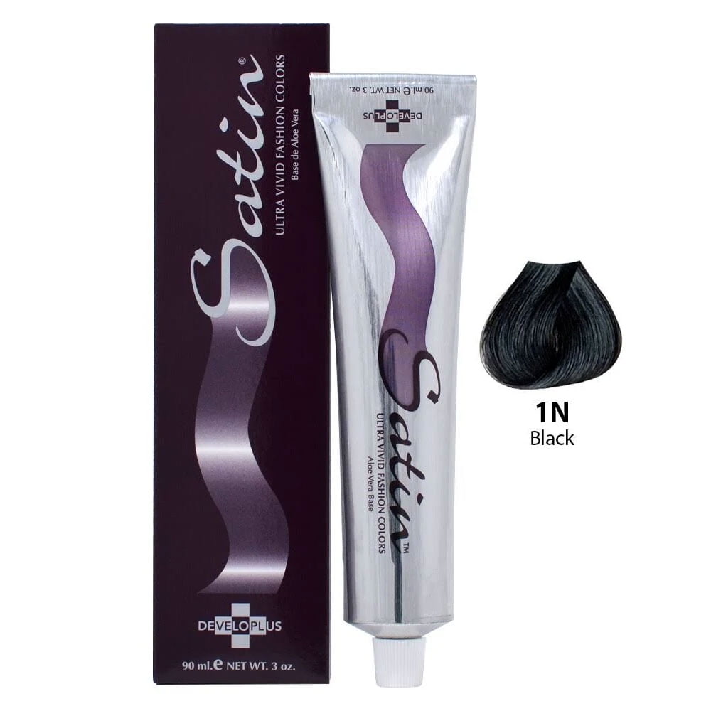 Satin Black Hair Color 1N 3 Oz.,Pack of 3