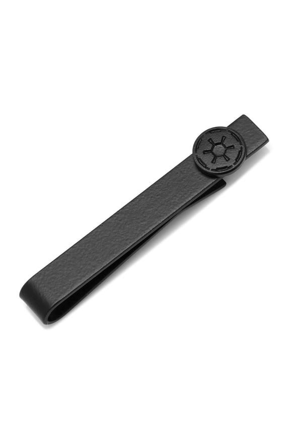 Imperial Crest Satin Black Sliding Men's Tie Bar