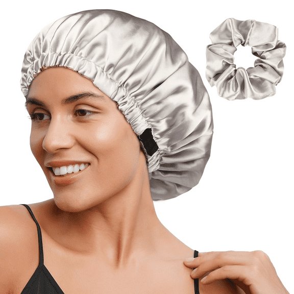 Satin Bonnet Silk Bonnet Adjustable Hair Bonnet for Sleeping Hair Bonnets for Women Curly Natural Hair