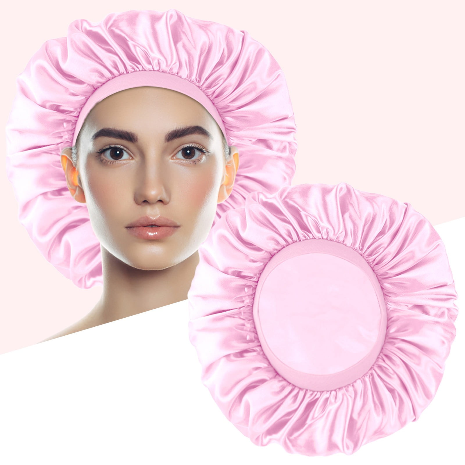 Satin Silk Sleep Cap for Women Extra Large Reversible Adjustable Satin Cap