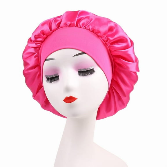 Satin Bonnet Silk Bonnet for Sleeping, Bonnets for Black Women Bonnet for Sleeping Large Sleep Cap, Wide Soft Band Bonnet for Curly Hair