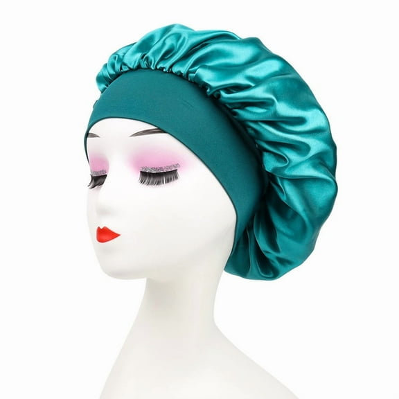 Satin Bonnet Silk Bonnet for Sleeping, Bonnets for Black Women Bonnet for Sleeping Large Sleep Cap, Wide Soft Band Bonnet for Curly Hair