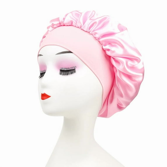 Satin Bonnet Silk Bonnet for Sleeping, Bonnets for Black Women Bonnet for Sleeping Large Sleep Cap, Wide Soft Band Bonnet for Curly Hair