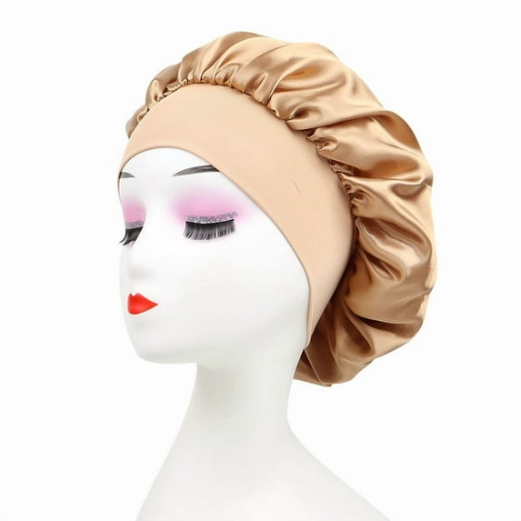 Satin Bonnet Silk Bonnet for Sleeping, Bonnets for Black Women Bonnet for Sleeping Large Sleep Cap, Wide Soft Band Bonnet for Curly Hair