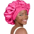 thumbnail image 1 of Satin Bonnet Silk Bonnet for Sleeping Double Layer Satin Lined Hair Bonnet with Tie Band Bonnets for Women, 1 of 6