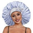thumbnail image 1 of Satin Bonnet Silk For Hair Sleeping, Women Tie Bonnets Adjustable Night Cap Jumbo Size Comfortable Wide Band for Braids Curly Long Hair, 1 of 6