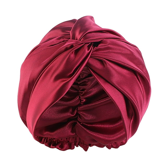 Satin Silk Sleep Cap For Women Extra Large Reversible