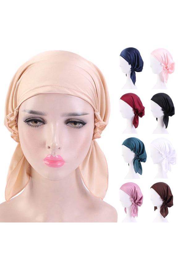 Satin Bonnet Sleep Cap, Silk Bonnet Hair Wrap for Sleeping Women No Fading Well-Sealed Skull Beanies Hair Cap