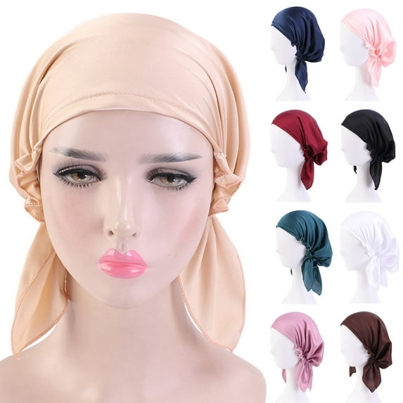 Satin Bonnet Sleep Cap, Silk Bonnet Hair Wrap for Sleeping Women No Fading Well-Sealed Skull Beanies Hair Cap