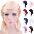 thumbnail image 1 of Satin Bonnet Sleep Cap, Silk Bonnet Hair Wrap for Sleeping Women No Fading Well-Sealed Skull Beanies Hair Cap, 1 of 5