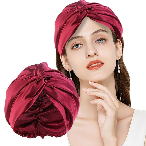Satin Bonnet Sleep Cap for Women - Extra Large Reversible Adjustable Design for Curly and Natural Hair During Slumber