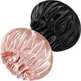 thumbnail image 1 of Satin Bonnet for Sleeping, Double-Layer Silk Bonnet for Hair Protection, Adjustable Sleep Cap for Women & Men, Natural Hair Care, 1 of 8