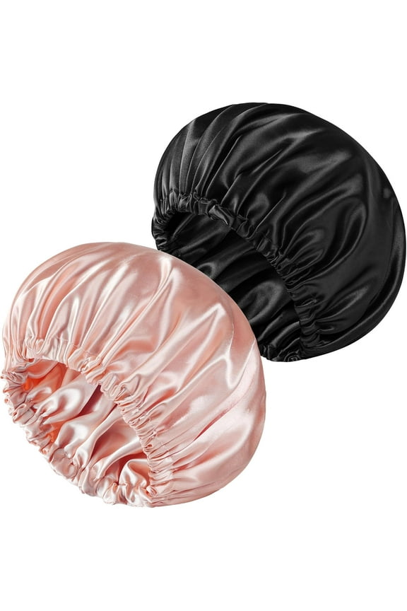 Satin Bonnet for Sleeping, Double-Layer Silk Bonnet for Hair Protection, Adjustable Sleep Cap for Women & Men, Natural Hair Care