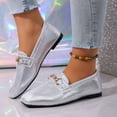thumbnail image 1 of Satin Bow Pumps,Champagne Dress Heels,Pointed Toe Block Heels,Women Satin Bow Pointed Toe Block Heel Pumps Champagne Slip On Dress Heels for Wedding Party,Silver 9, 1 of 8