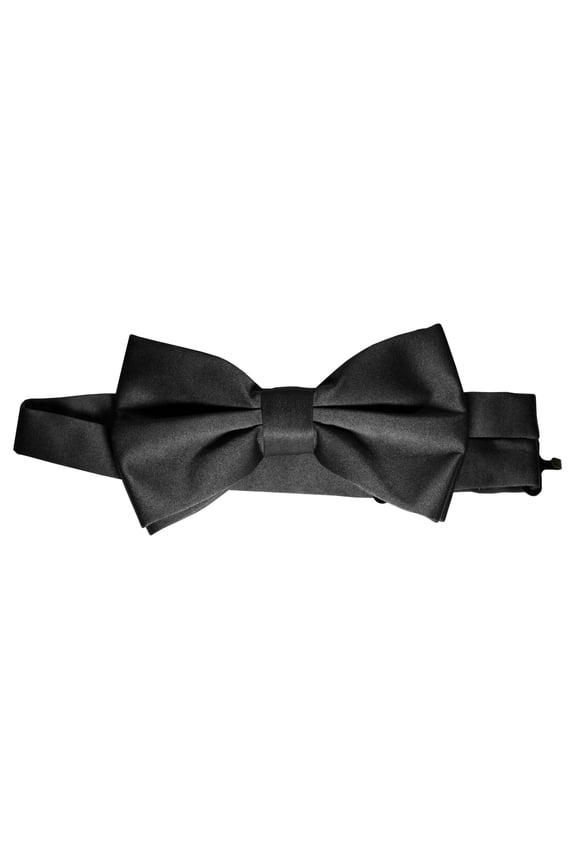 Satin Bow-Tie in Charcoal