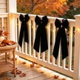 thumbnail image 1 of Satin Bow Wall Hanging, Large Ribbon Door Decor, Elegant Holiday Accent, Adds Soft Sophisticated Charm and Hangs Securely for Door Handle, Wall Mount, and Window Frame., 1 of 7