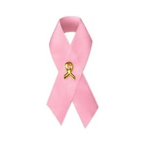 Satin Breast Cancer Awareness Ribbon Pins