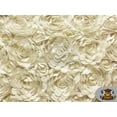 thumbnail image 1 of Satin Bridal Petal Rosette Floral Fabric Ivory / 52" Wide / Sold by the yard, 1 of 1