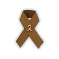 thumbnail image 1 of Satin Brown Ribbon Awareness Pins, 1 of 3