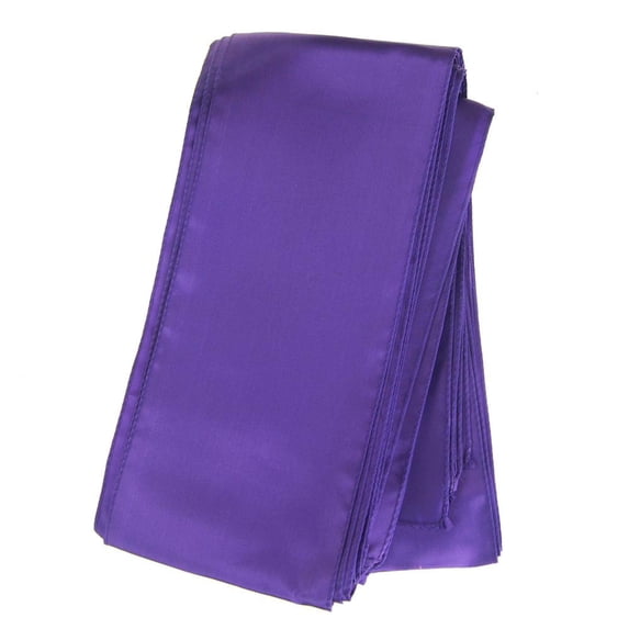 Satin Chair Bow Sash, 6-Inch x 9-Feet, 6 Count, Purple
