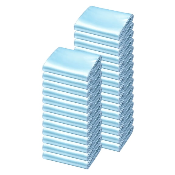 Satin Chair Sash Bows 100PCS Light Blue 7x108 Inch Wedding Reception Decoration for Baby Shower Party Banquet