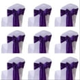 thumbnail image 1 of Satin Chair Sashes with Bands Stretch Ribbon Bows for Wedding Decorations Party Events Banquet Hotel Home Kitchen Chair Covers Living Room Bedroom Enhancements Bowless Design Silk Material, 1 of 8