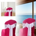 thumbnail image 1 of Satin Chair Sashes with Bands Stretch Ribbon Bows for Wedding Decorations Party Events Banquet Hotel Home Kitchen Chair Covers Living Room Bedroom Enhancements Bowless Design Silk Material, 1 of 7