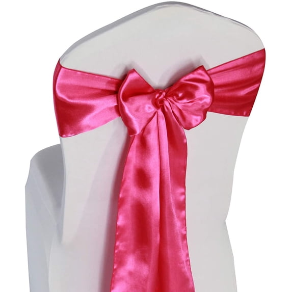 Satin Chair Sashes Ties - 12 pcs Wedding Banquet Party Event Decoration Chair Bows