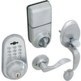 thumbnail image 1 of Satin Chrome Digital Lever Door Lock Handleset with Remote, 1 of 2