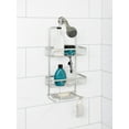 thumbnail image 1 of Satin Chrome Shower Caddy with 2 Shelves, Zenna Home NeverRust over-the-Showerhead, 1 of 7