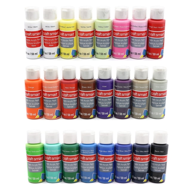 Craftsmart Color Chart Satin Classic Acrylic Paint Set by Craft Smart® - Walmart.com