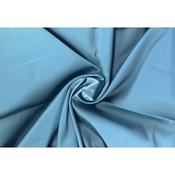 LitLook Stretch Satin Fabric by the Yard - 58" Wide Smooth, Stretchy, and Silky Satin Cloth Fabric for Bridal Wear, Cocktail & Bodycon Dresses, Dancewear, Costumes & Lingerie - Carib