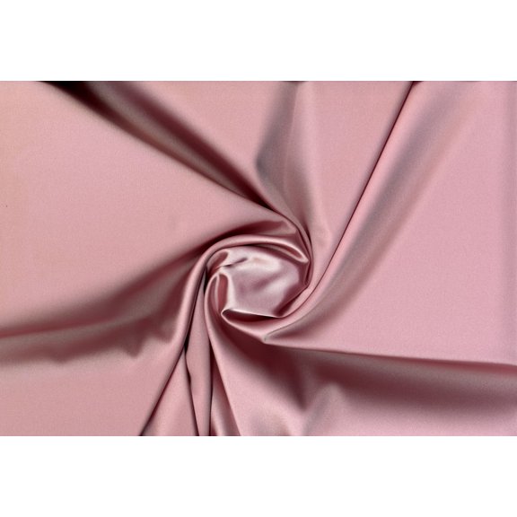 LitLook Stretch Satin Fabric by the Yard - 58" Wide Smooth, Stretchy, and Silky Satin Cloth Fabric for Bridal Wear, Cocktail & Bodycon Dresses, Dancewear, Costumes & Lingerie - Shell Pink