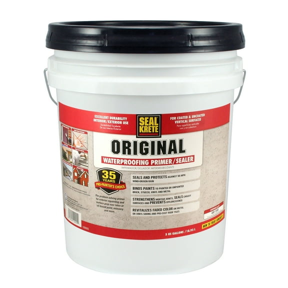 Satin Clear, Seal-Krete Original Concrete Waterproofing Primer Sealer, 5 Gal