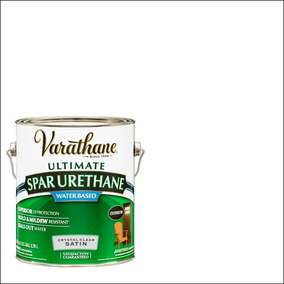 2 Pack, Satin Clear, Varathane Exterior Wood Ultimate Spar Urethane Water-Based-250231, Gallon