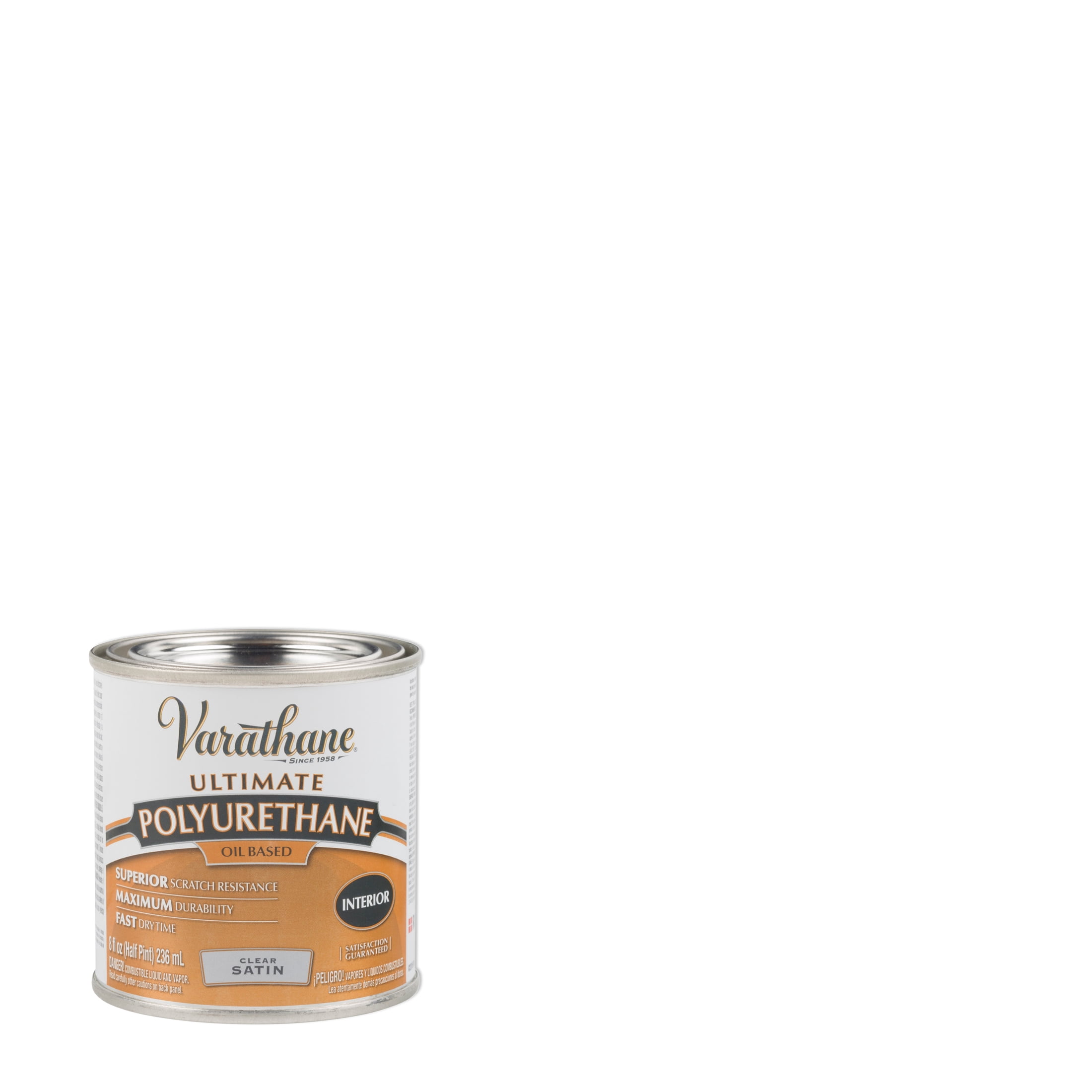 4 Pack, Satin Clear, Varathane Ultimate Polyurethane Oil-Based-9161H, Half Pint